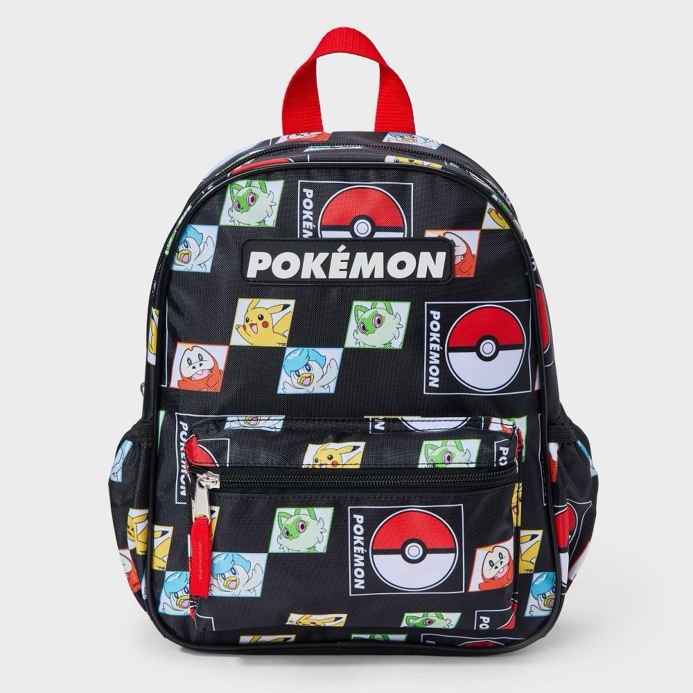 Bioworld Pokémon Kids 11” Backpack - Black and Red